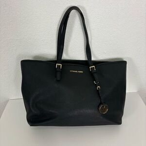 Michael Kors Black Large Leather‎ Tote Bag